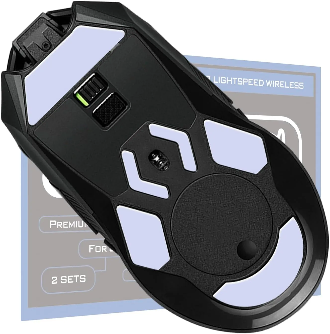 2Sets of TALONGAMES Rounded Curved Edges Mouse Feet Skates Compatible with Logitech G903 Gaming Mouse Feet Replacement,0.8mm,Pure PTFE Material with Super Smooth Glide Pads
