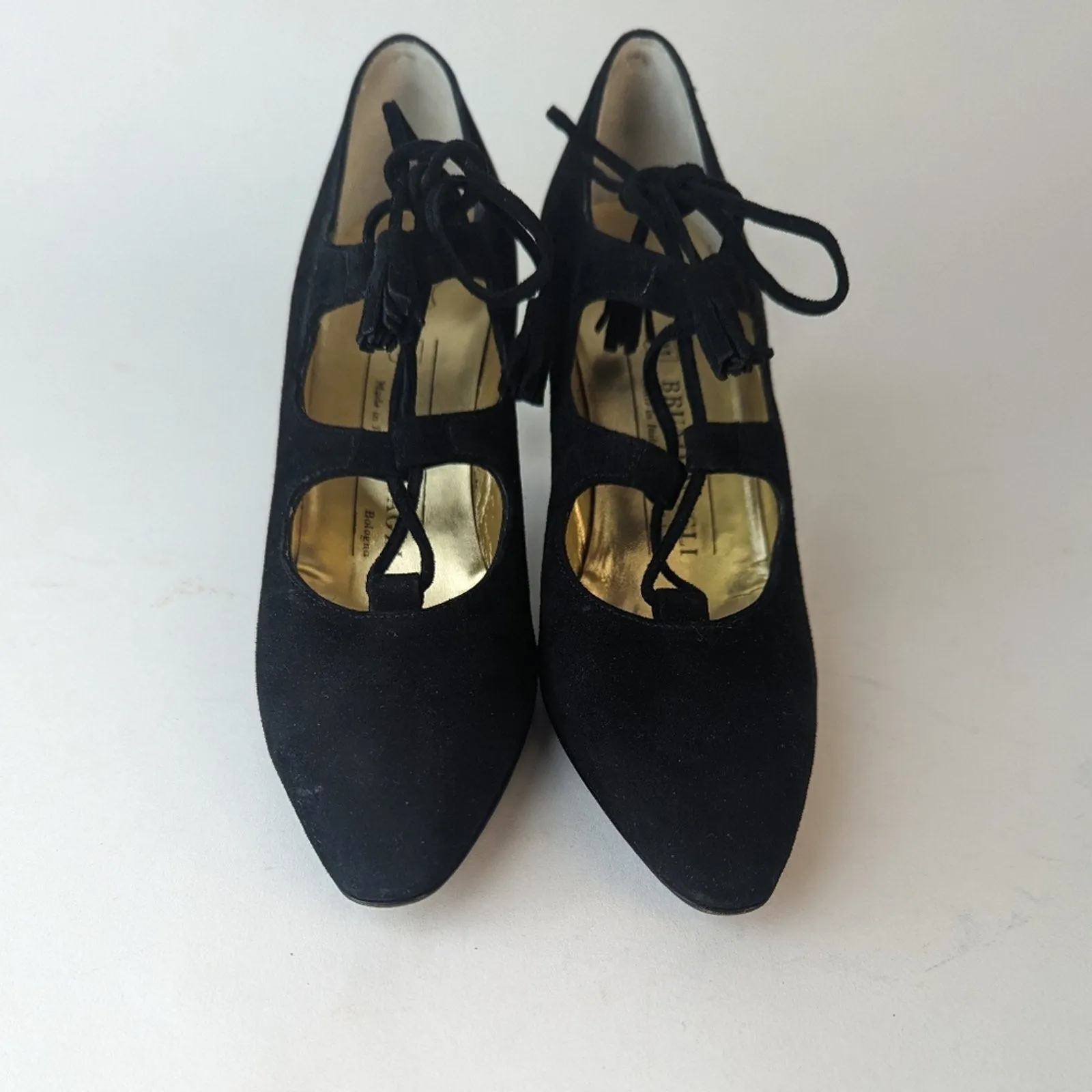 Bruno Magli Tamaia Maglia Black Suede Shoes / 6.5 AAA