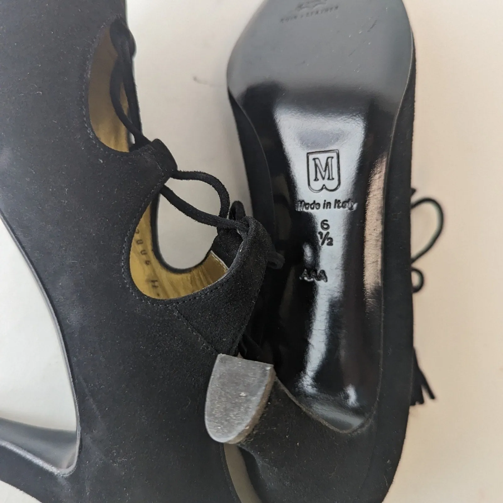 Bruno Magli Tamaia Maglia Black Suede Shoes / 6.5 AAA