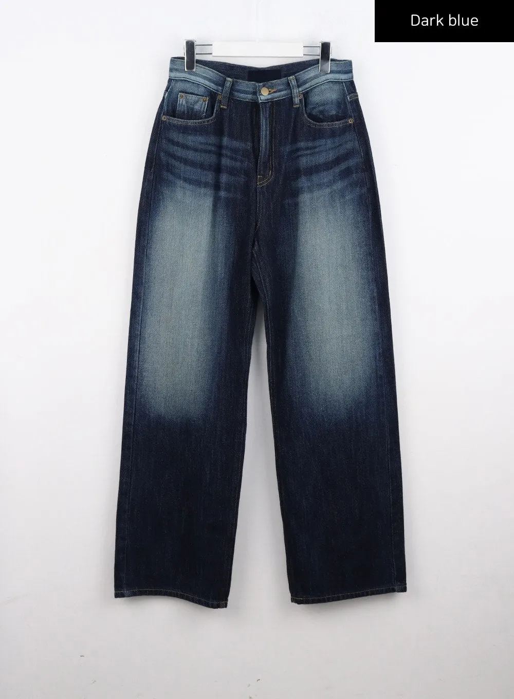 Fade Wash Wide Leg Jeans CO306