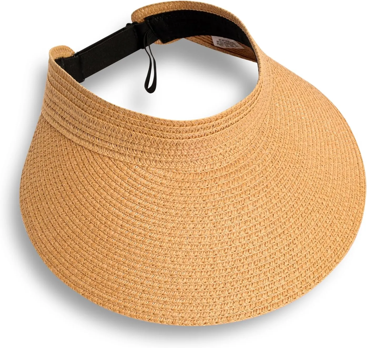 Fumwase Sun Visors for Women Foldable Straw Visor Beach Hat Uv Protection Wide Brim Adjustable Cooling Summer Cap for Travel