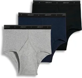 Jockey Mens Underwear Briefs - Classic Full Rise Design, Pack of 3 - Authentic Mens Underwear for Comfort and Quality