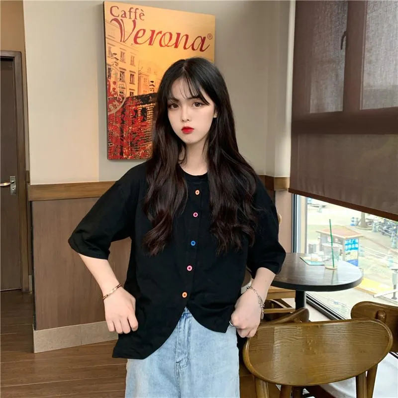 Kawaii Colored Buttons Shirt