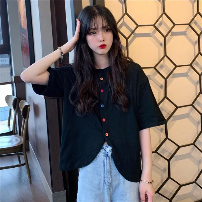 Kawaii Colored Buttons Shirt