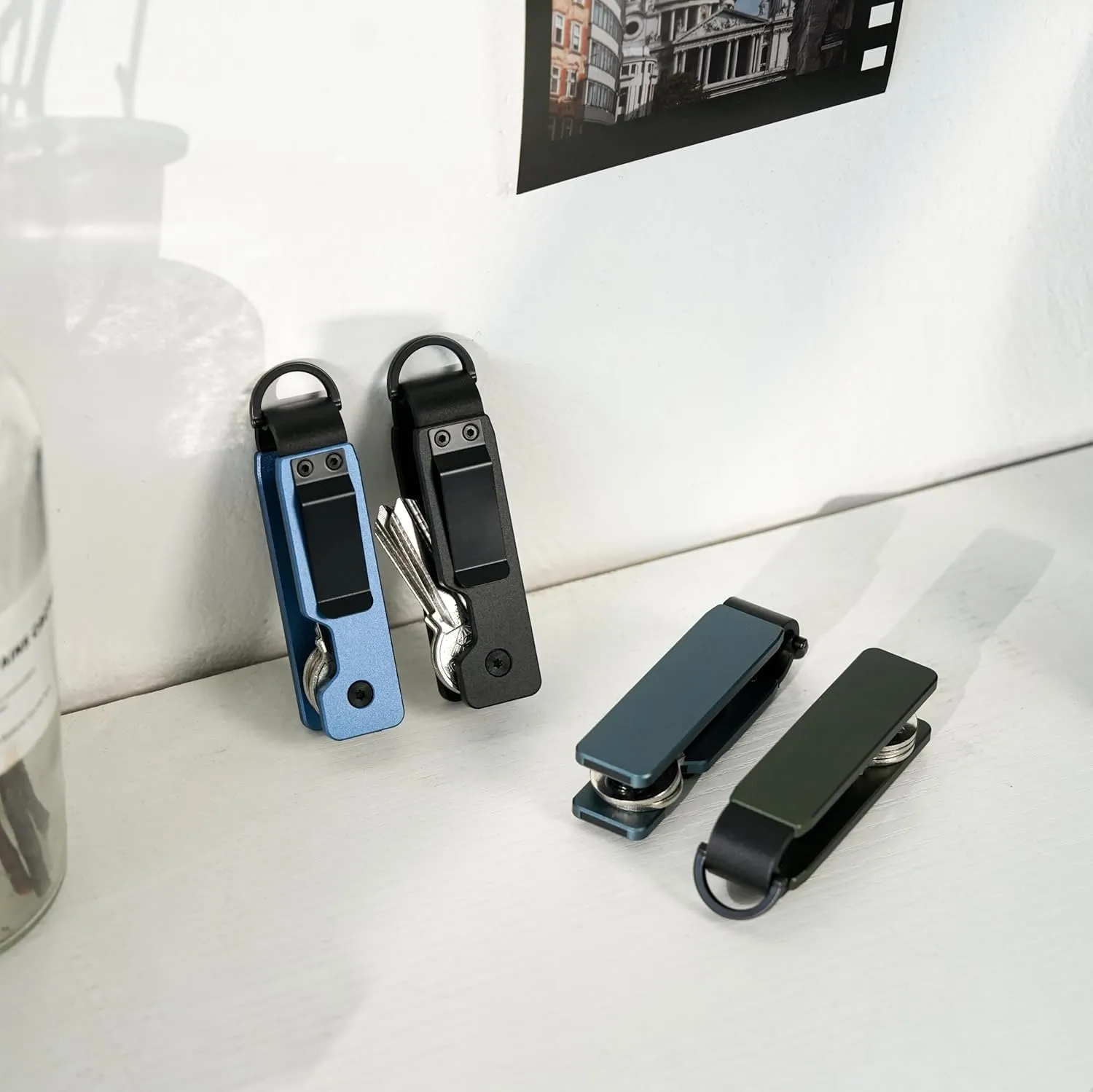 Key Organizer For Men - Compact Metal Key Holder | Minimalist Innovative Keyholder | Smart Keychain Secures 1-5 Keys