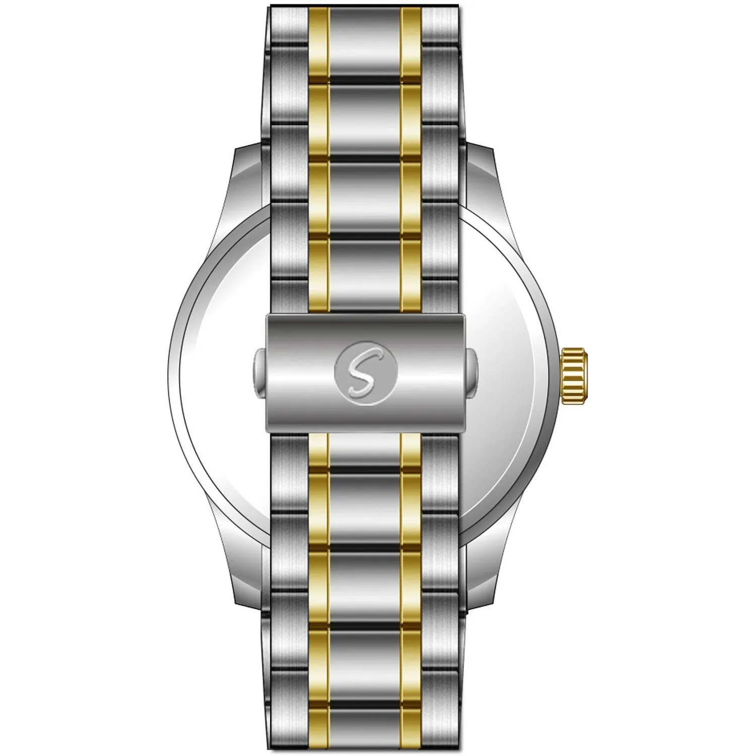 Men's Essential Metal Watch With Link Watchband