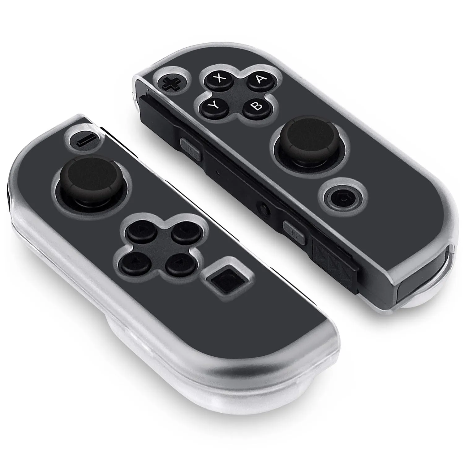 OSTENT Crystal Clear Hard Cover Case Guards for Nintendo Switch Joy-Con Controller