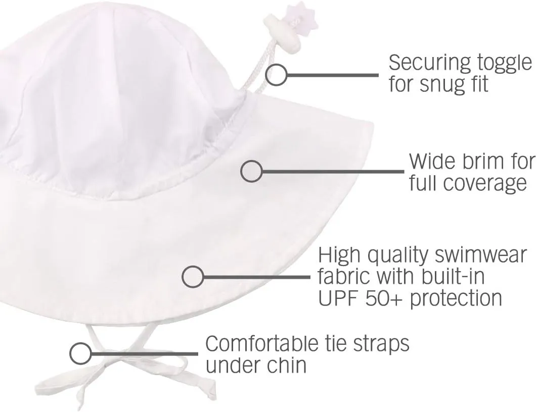 RuffleButts? Baby/Toddler Girls Baby/Toddler Sun Hat with UPF 50  Sun Protection and Floppy Wide Brim