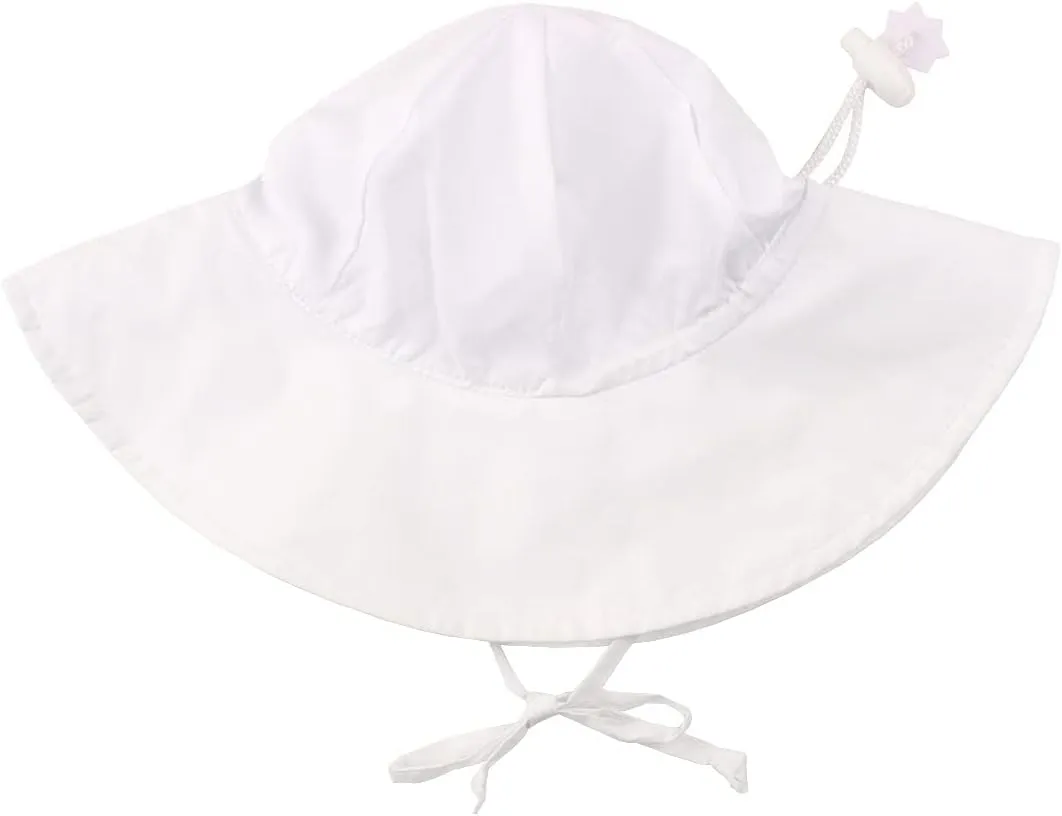 RuffleButts? Baby/Toddler Girls Baby/Toddler Sun Hat with UPF 50  Sun Protection and Floppy Wide Brim