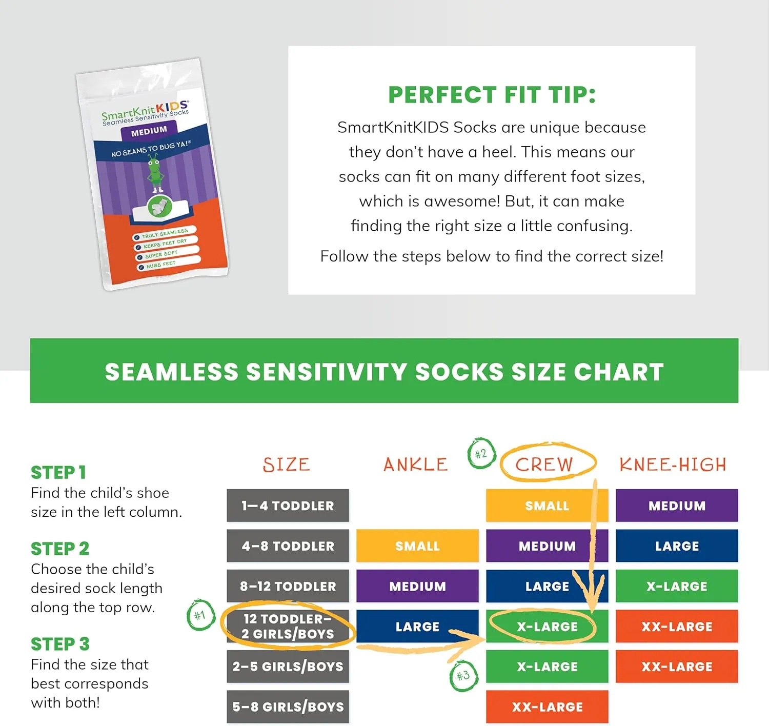 Seamless Sensitivity Socks for Sensory Issues - Made in USA