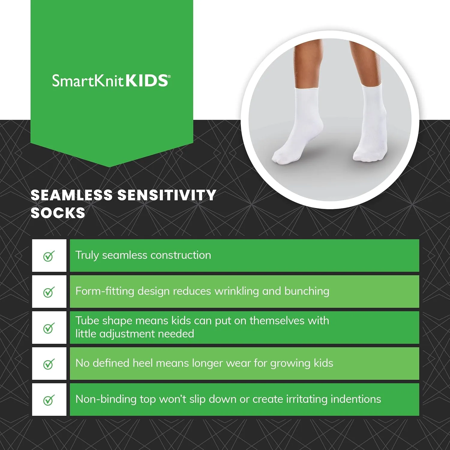 Seamless Sensitivity Socks for Sensory Issues - Made in USA