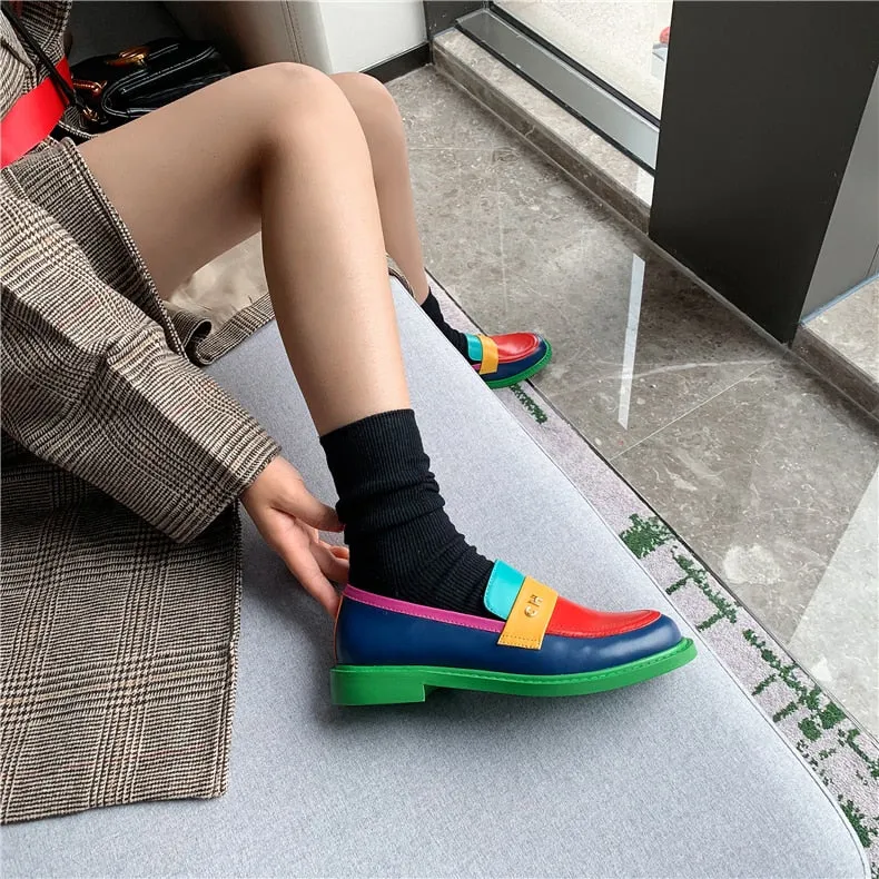 Sidney Multi Color Block Genuine Leather Loafer - 2 Styles