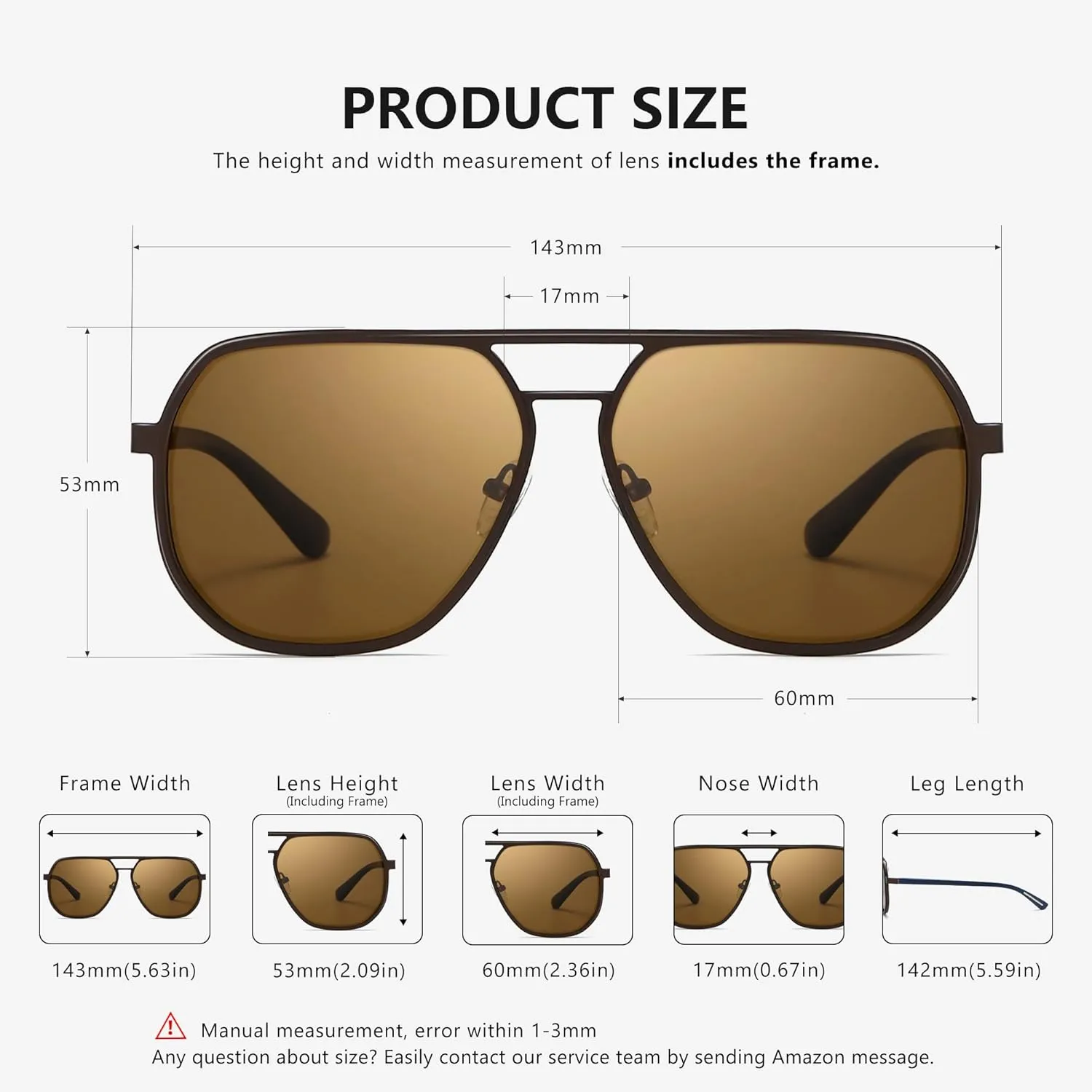 SUNGAIT Polygon Aviator Sunglasses for Men Polarized Trendy Square Sun Glasses Retro Pilot Shades UV Protection