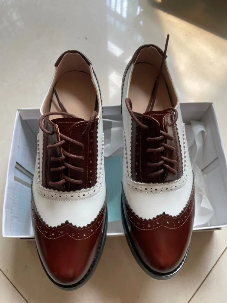 Vintage Genuine Leather Oxford Brogues Shoes