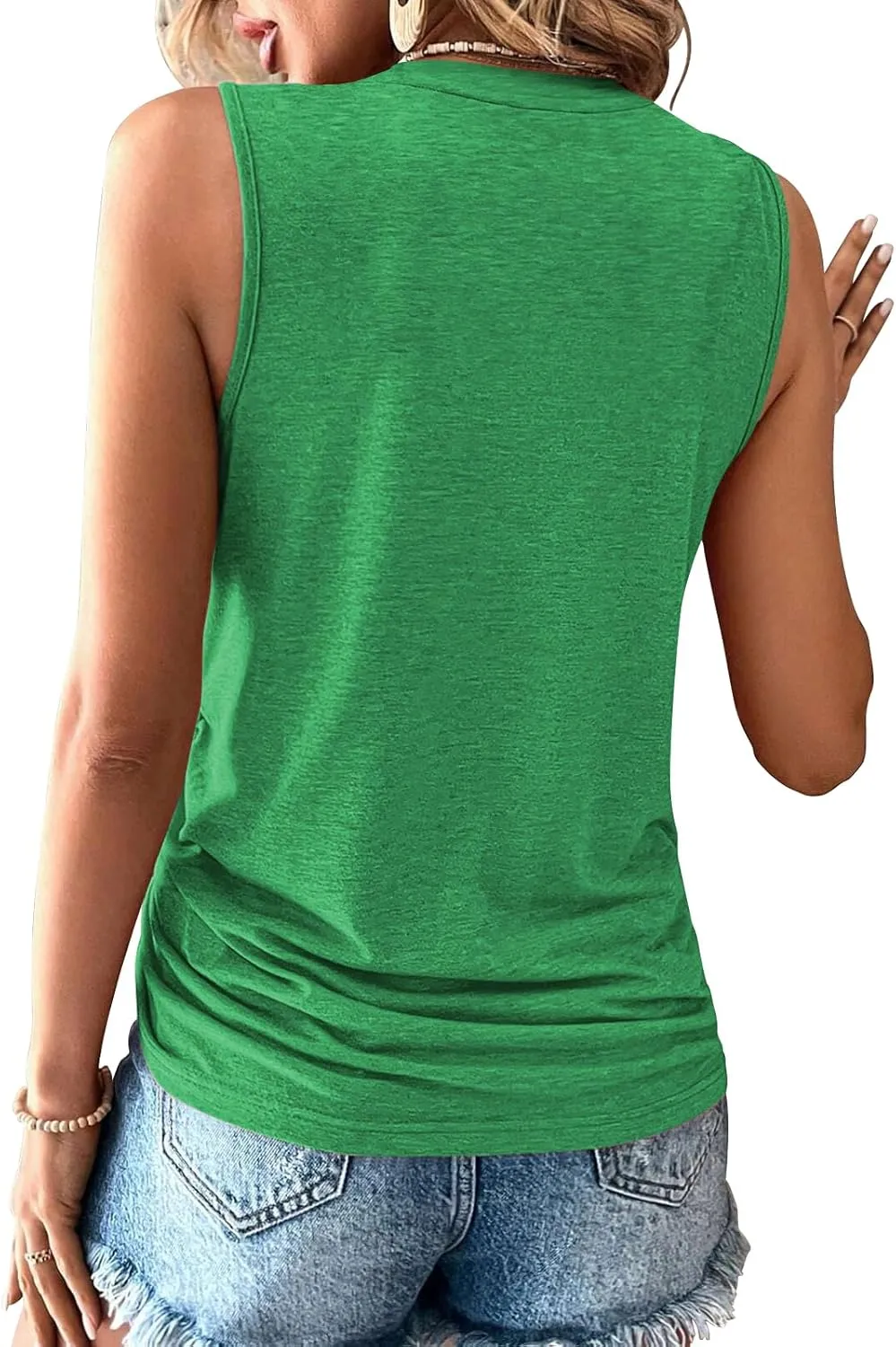 Womens Tank Tops Summer Tank Tops for 2025 Crew Neck Sleeveless Womens Summer Tops Cute Loose Fit Workout Casual Tops Clothes